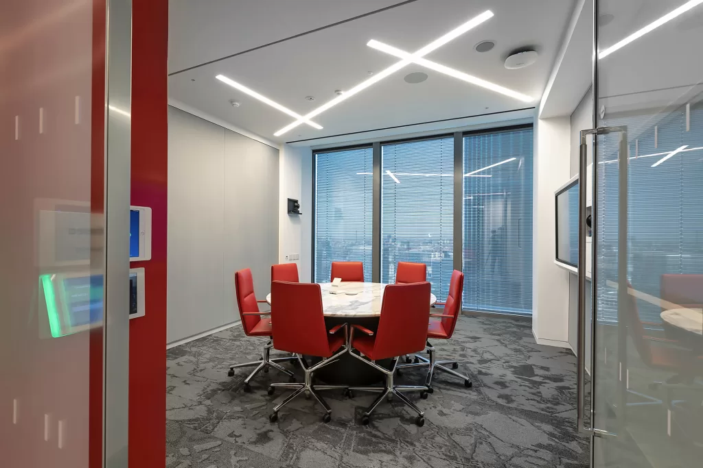 the colour red used in office design